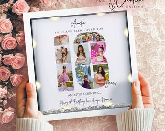 Regalo personalizado para su 18.º cumpleaños, marco para el 18.º cumpleaños de su hija, regalos para su 18.º cumpleaños de su nieta, vela personalizada para el 18.º cumpleaños.