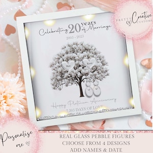 20th Wedding anniversary Gift | Family tree framed print | Platinum wedding anniversary gift | Wedding Gift | Anniversary milestone gift