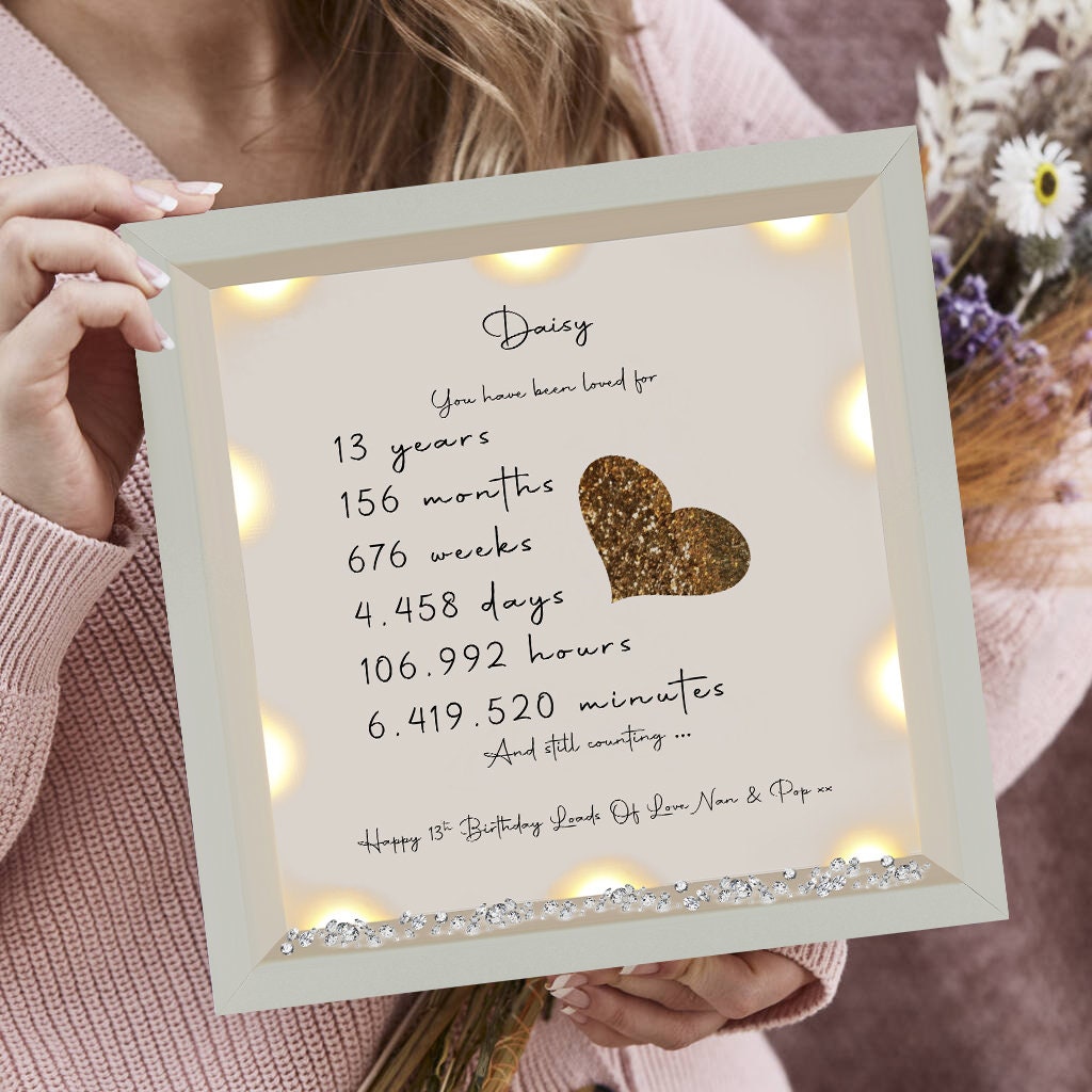 13th Birthday Gift Personalised Birthday Gift Daughter - Etsy UK