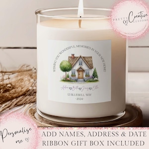 New Home Gift, New Home Personalised Candle, Housewarming Candle, Moving Home Gift, New Home Gift, Moving House, First Home Gift