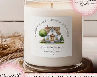 New Home Gift, New Home Personalised Candle, Housewarming Candle, Moving Home Gift, New Home Gift, Moving House, First Home Gift