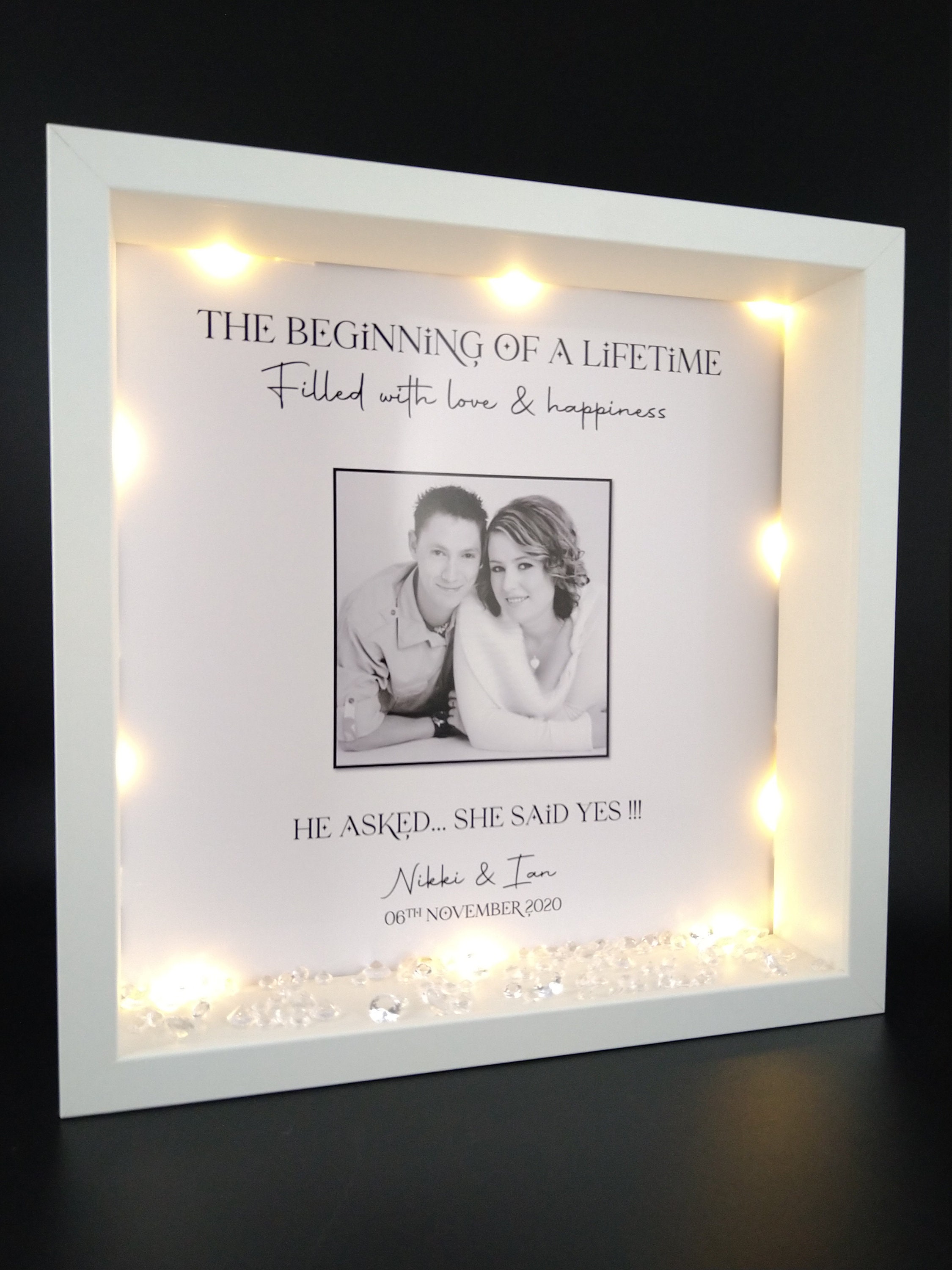 Personalised Engagement Gift Engagement Photo Frame Gift Etsy UK