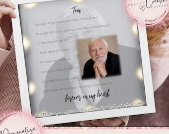 Personalised remembrance frame, wedding memorial, Remembrance frame, funeral memorial gift, Sympathy gift, in Loving Memory gift.