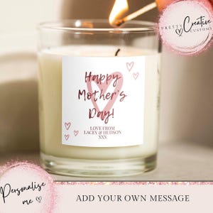 Mothers Day gift, Personalized mum candle Gift, Mom Gift, New Mother Gift, Mothers Day Candle, New Mom Gift, Candle For Mum, Candle For Her