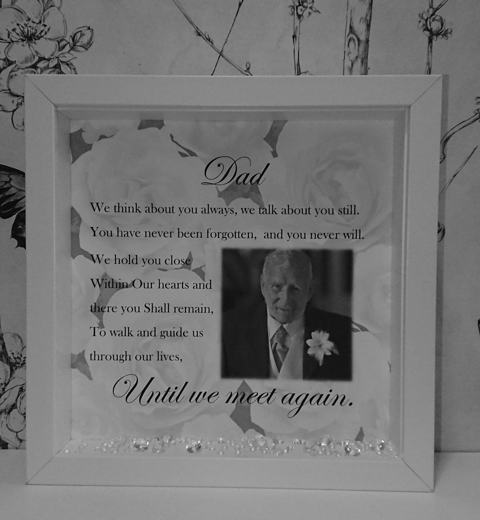 Memorial Frame Until We Meet Again Dad Frame Mum Frame Etsy UK