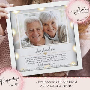 Personalised memorial photo frame, Until we meet again, Remembrance frame, memorial gift, deepest Sympathy, Loved One, in Loving Memory,