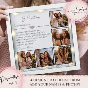 Best friend personalised photo frame besties Christmas gift friends birthday gift soul sisters gift friends photo frame Gifts for her