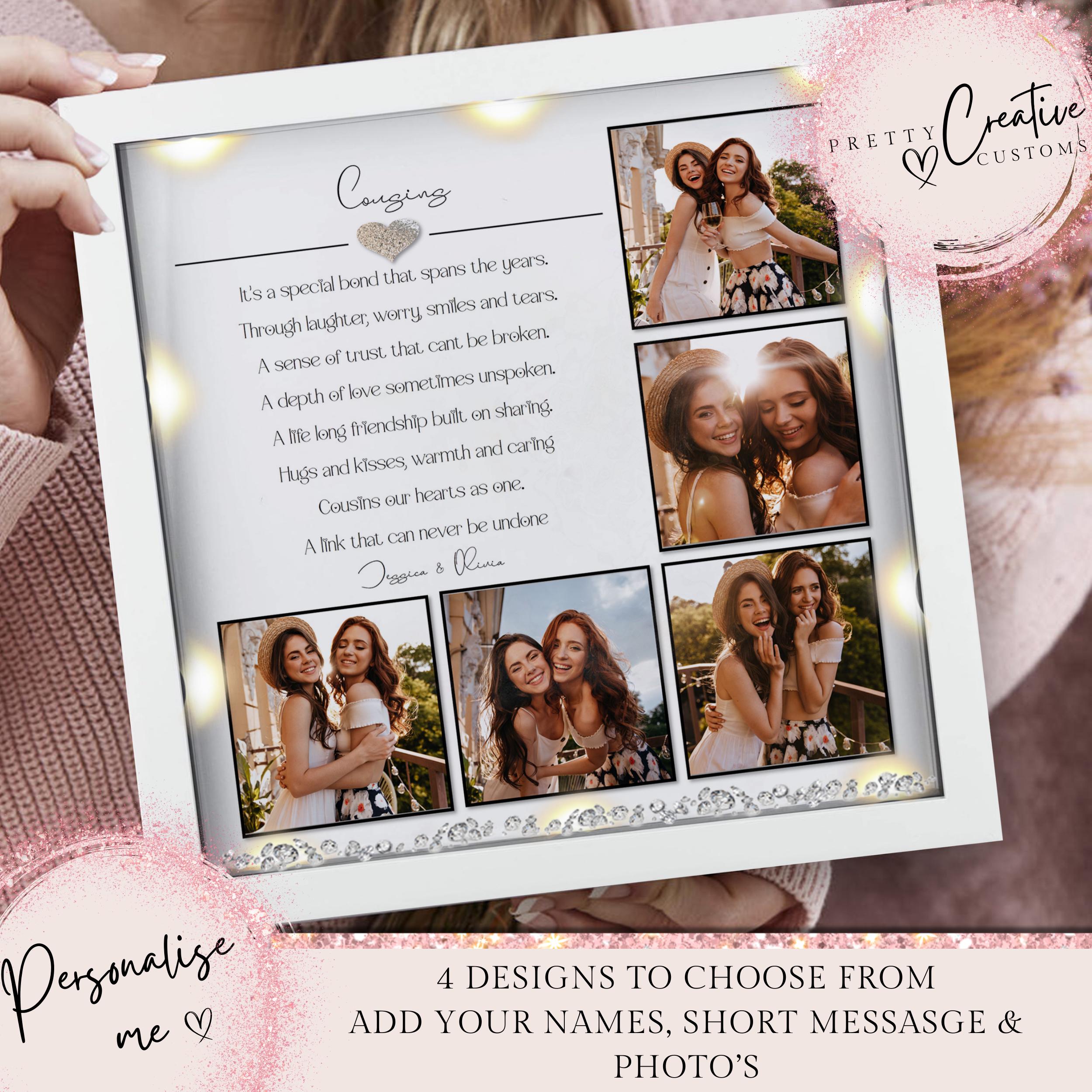 Cousins personalised photo frame | Cousins Christmas gift | Cousin birthday gift | Christmas gift | Cousin photo frame | Gifts for her