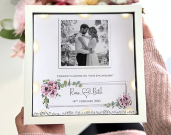 Personalised engagement gift engagement photo frame gift for her proposal gift Fiancé gift couples gift custom gift wedding gift for couples