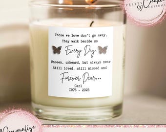 Personalised Memorial Candle, Memorial Gift, Personalised Candle, Wax Scented Candle, Loss Gift, In Loving Memory gift