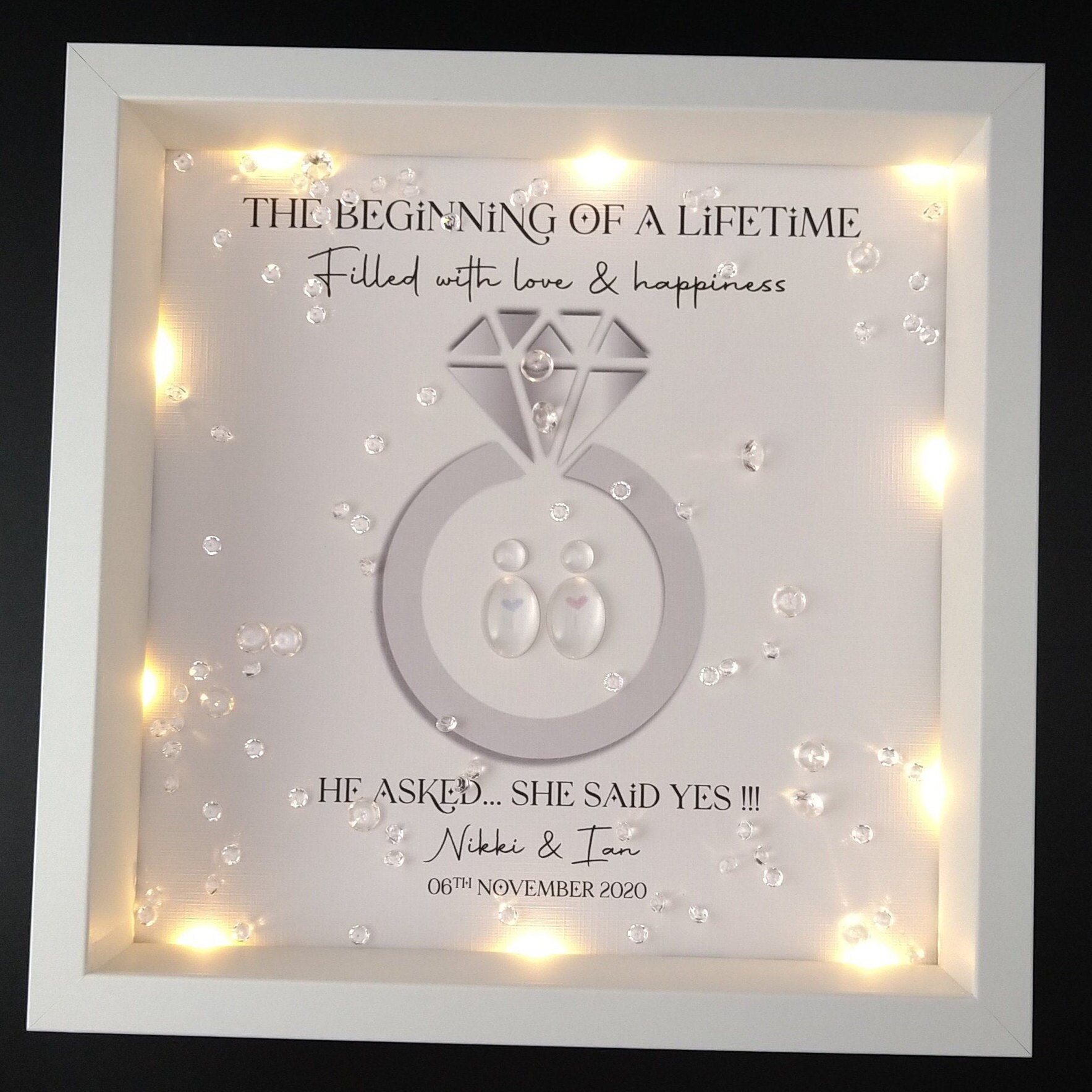 Personalised Engagement Gift Engagement Photo Frame Gift Etsy UK