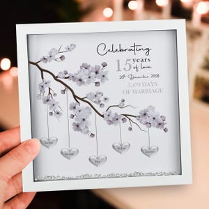 15th Wedding Anniversary Gift Family Tree Framed Print Wedding