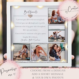 Best friend personalised photo frame besties Christmas gift friends birthday gift soul sisters gift friends photo frame Gifts for her