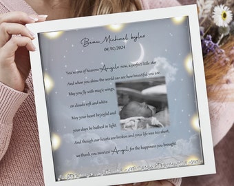 Infant memorial frame, infant loss, baby loss Frame, Baby loss keepsake, Remembrance, miscarriage keepsake, bereavement gift, LED light gift