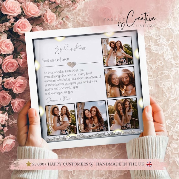 Bästa vän personlig fotoram bästa väninna julklapp vänner födelsedagspresent själssystrar present vänner fotoram Presenter till henne
