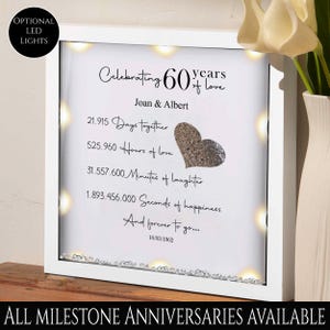 60th Wedding anniversary Gift, Diamond wedding anniversary gift, personalised anniversary gift, Personalised gift for couple
