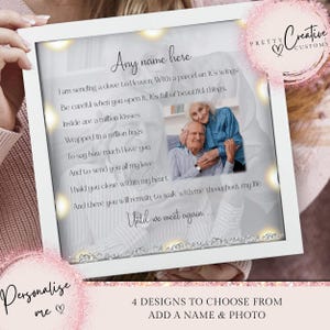 Personalised memorial frame, Dad in heaven frame, Remembrance frame, memorial gift, Sympathy gift, In memory frame,
