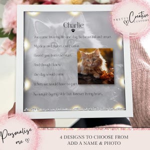 Pet Memorial frame. Cat memorial photo frame, cat memorial gift, pet loss gift, Cat Bereavement, Loved One pet gift, in Loving Memory pet