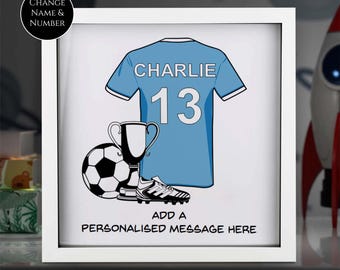 Jungen Fußball personalisierte Geschenk Fußball Kunstdruck Geburtstagsgeschenk für Jungen benutzerdefinierte Wandkunst für Fußballfan 13.16.18.21.Geburtstagsgeschenk