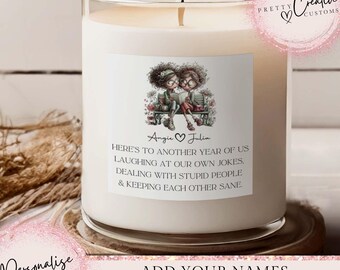 Personalised Best friend scented candle, besties birthday gift, friends Christmas candle, Funny Best friend gift, Gifts for her, friendship