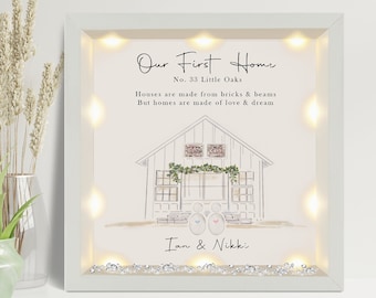 Personalised first home Gift | Couples Photo frame | New home | Moving home gift | Newlywed gift | gifts for Her