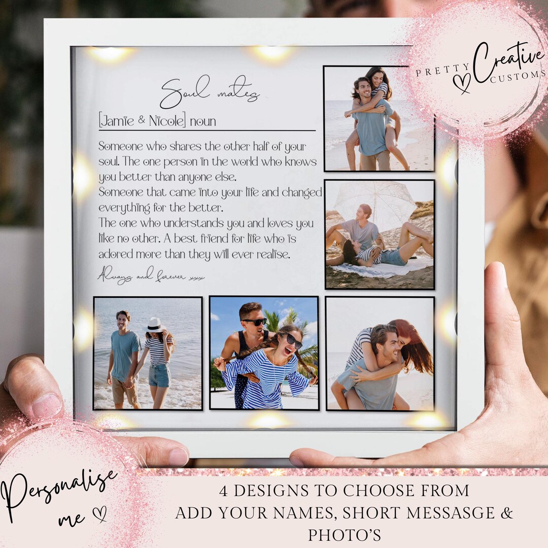 Personalised Couple Picture Collage Memorable Gift for Partner, Gift ...