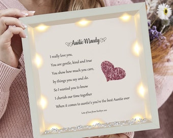 Personalised photo frame | Auntie Birthday gift | Gifts for her | Aunties photo frame gift | Sister Christmas gift | Sister Birthday Gift