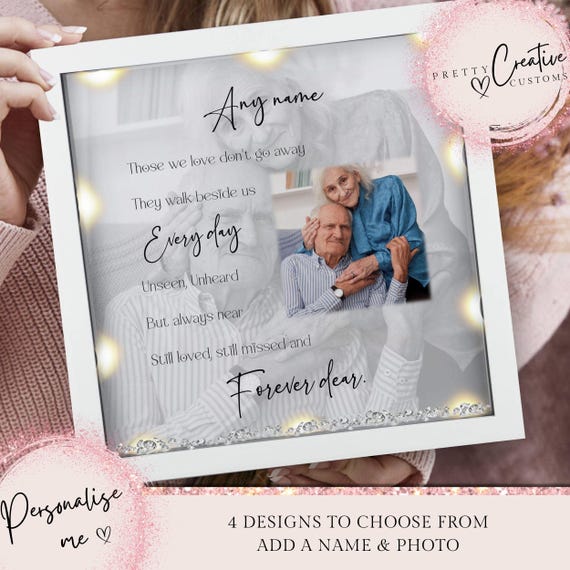 Remembrance photo frame Personalised memorial gift Bereavement gift in heaven memory gift bereaved in sympathy present