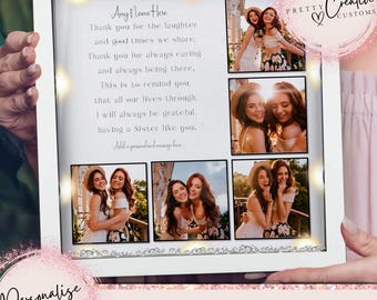 Personalised Sisters photo frame, Sisters gift, Mothers day gift, Sisters birthday gift, Big Sisters Gift, Gifts for her, Little Sister Gift