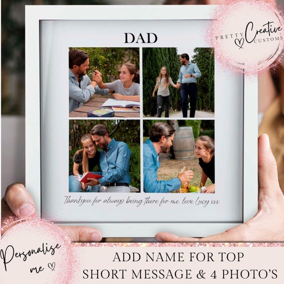 Regalo per la festa del papà, quadro personalizzato con i nomi