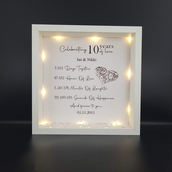 Personalised wedding anniversary gift - golden silver ruby wedding  anniversary