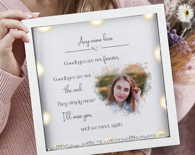 Memorial photo frame, Remembrance frame, memorial gift, deepest Sympathy, Bereavement, Loved One, in Loving Memory, funeral photo, LED light