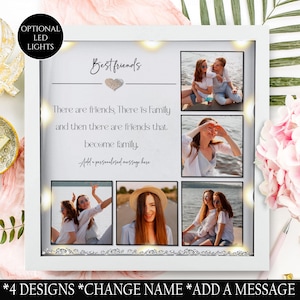 Friend Photo Frame Message Personalised Best Friend Photo Frame Besties Christmas Gift Friends ...