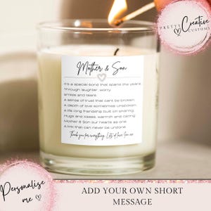 Mothers Day gift, Personalized mum photo candle Gift, Mom Gift, Mothers Day Candle, New Mom Gift, Candle For Mother and Son