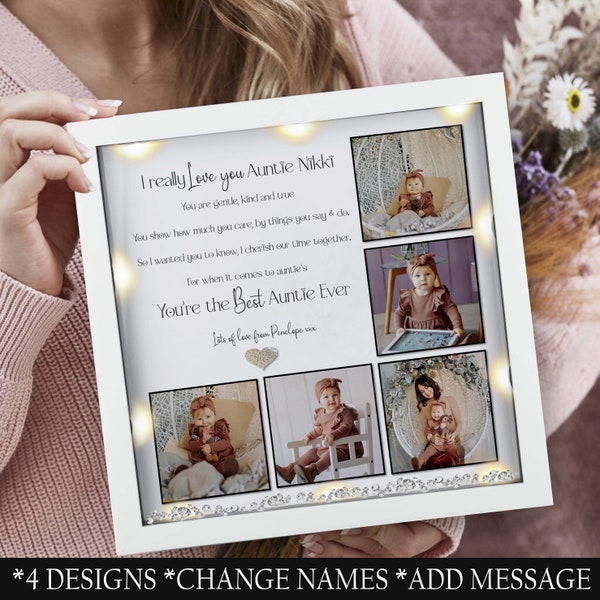 Personalised Auntie photo frame | Auntie Birthday gift | Gifts for her Auntie photo gift | Sister Christmas gift | Sister Birthday Gift