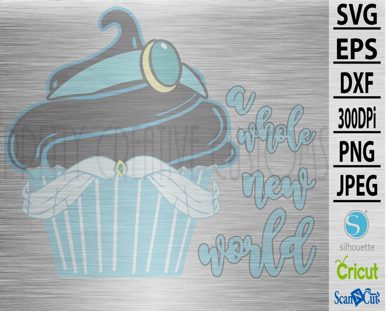Disney download Iron on design Aladdin inspired Cupcake Jasmine disney princess svg Disney svg cut file