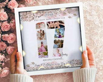 17th birthday gift for her Personalised Birthday gift Daughter birthday gift 17th Milestone birthday frame Granddaughter Gifts for her