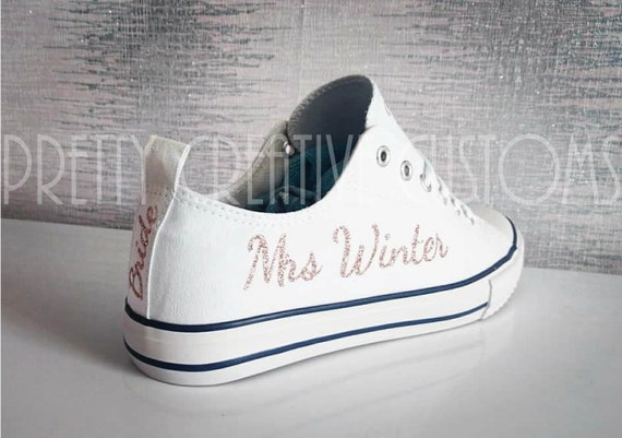 Wedding Converse vinyl iron on transfer stickers Bridal | Etsy