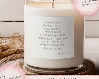 40 cumpleaños, vela divertida, regalo de 40 cumpleaños, velas de cumpleaños, regalos divertidos, regalo para mejor amigo, regalo para ella, regalo para él, regalo de broma