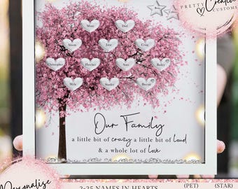 Family tree frame Family gifts for her family tree personalized gifts for mom custom gift personalized family gift birthday mothers day gift