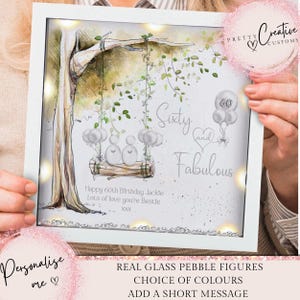 60th Birthday gifts for women Personalised Birthday gift Mum birthday gift 60th Milestone birthday frame Gifts for her