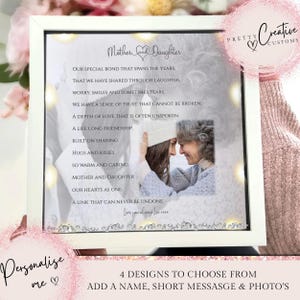Personalised Mother and daughter photo frame, Gifts for her, Mum birthday gift, Mothers day gift, Mum photo frame, gifts for mum, LED light