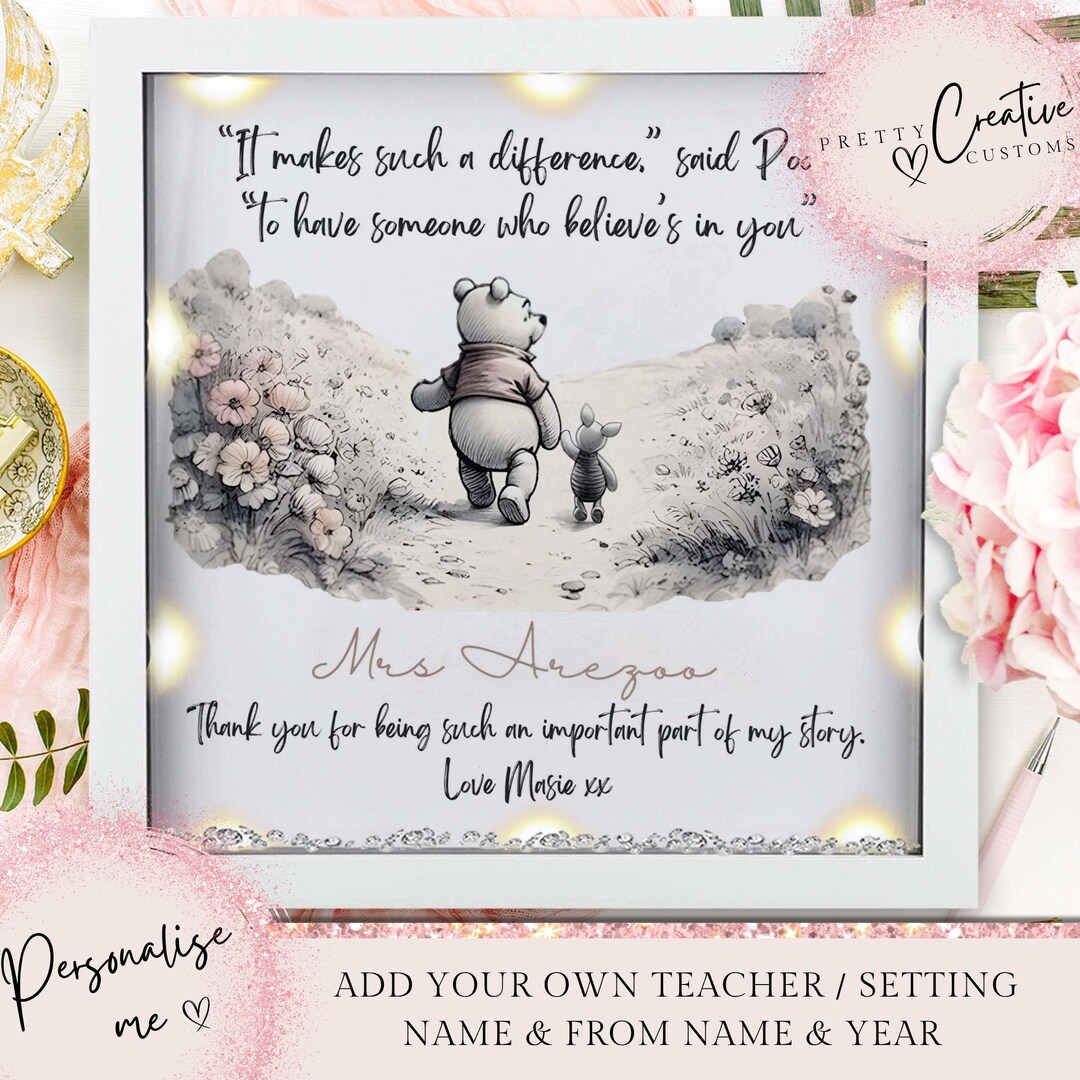 Personalised Thankyou Teacher Gift Nursery School Appreciation Gift Pre ...