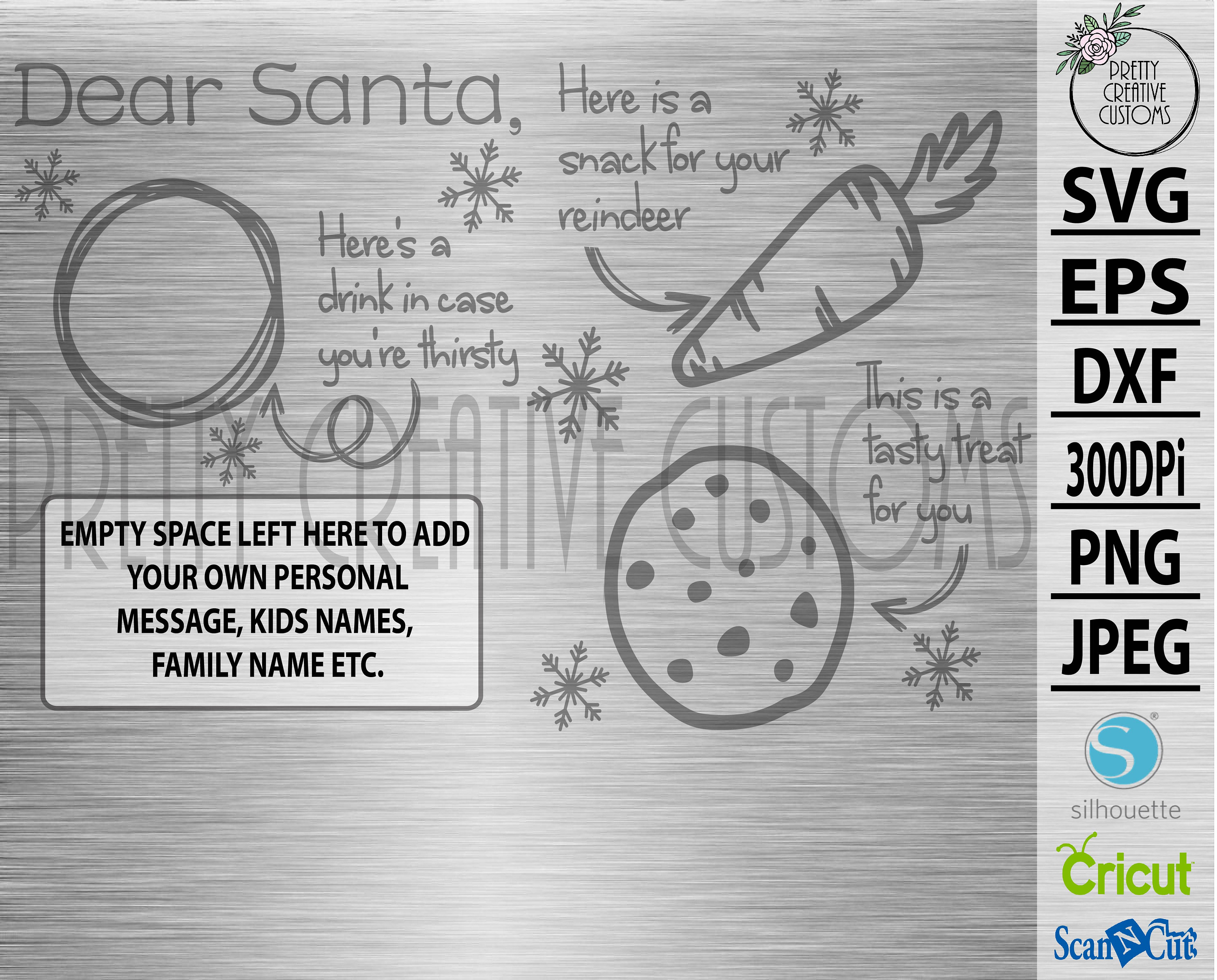 Download Christmas Eve plate svg cut file santa treat board svg ...
