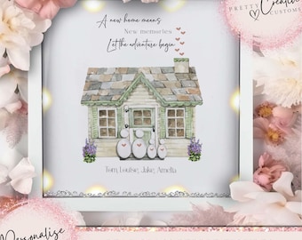 Cadeau personnalisé pour la nouvelle maison, cadre photo pour couple, cadeau pour elle, cadeau de jeunes mariés, cadeaux pour elle, déménagement, pendaison de crémaillère, premier cadeau à la maison