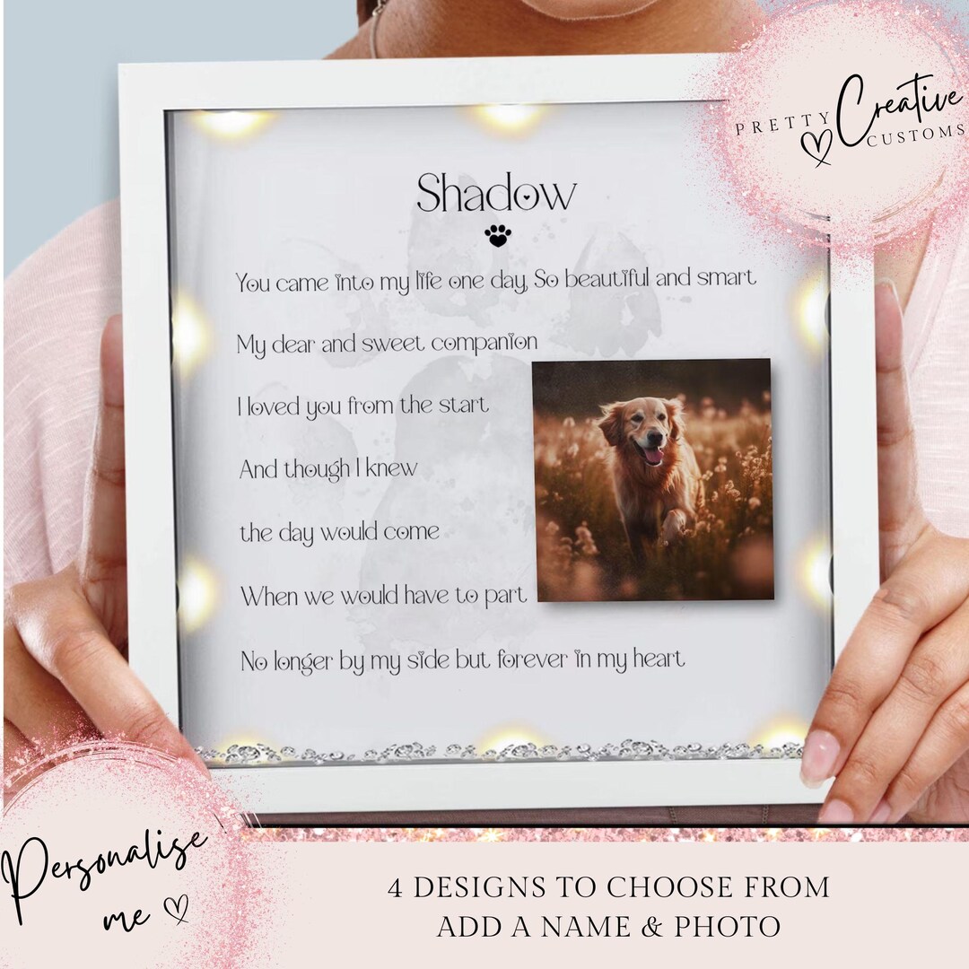 Cornice commemorativa personalizzata per animali domestici, idea regalo per la perdita del cane, cornice per foto personalizzata, ricordo amorevole, regalo di condoglianze - Italia