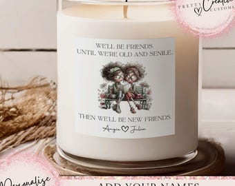 Personalised Best friend scented candle, besties birthday gift, friends Christmas candle, Funny Best friend gift, Gifts for her, friendship