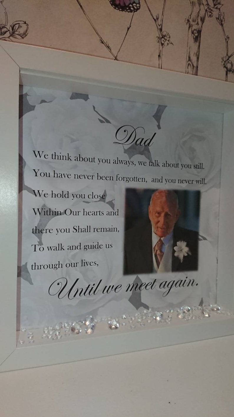 Memorial Frame Until We Meet Again Dad Frame Mum Frame Etsy