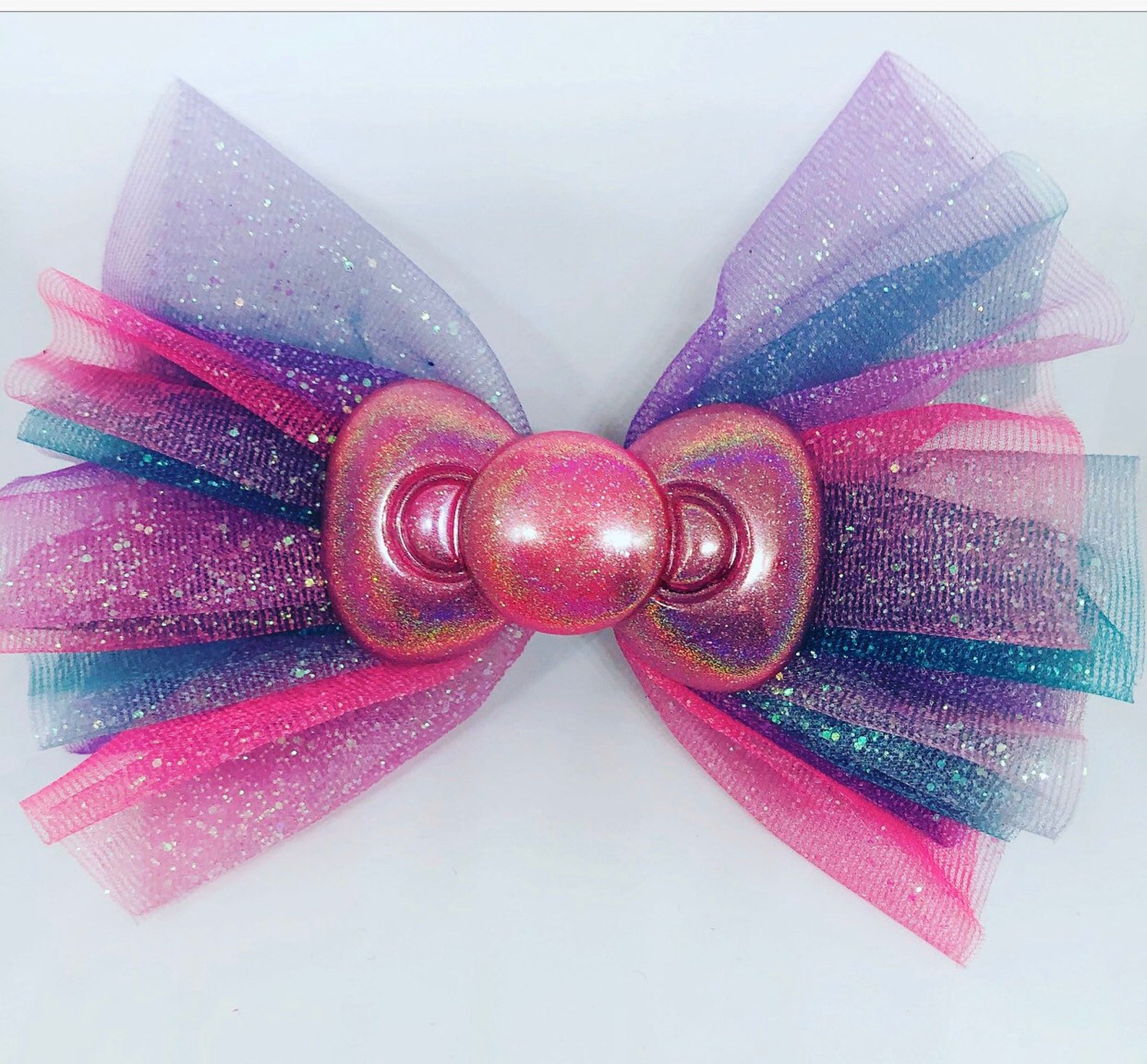 Tulle Hair Bow With HK Bow Etsy