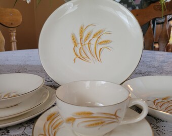 wheat pattern dishes